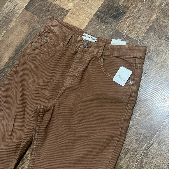 Free People Pax Slim Corduroy Boyfriend Jeans Mid Rise Straight - Picture 6 of 11